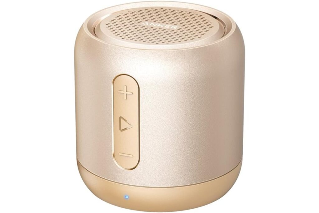 Anker Soundcore Mini Altavoz Bluetooth, Altavoz Compacto con 15 Horas de Tiempo de reproducción, Sonido fantástico, Alcance Bluetooth de 20 Metros, Radio FM y Graves intensos (GOL