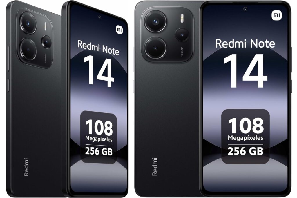 Xiaomi Redmi Note 14 - Smartphone de 8+256GB, Pantalla de 6.67" AMOLED FHD+ 120Hz, MediaTek Helio G99-Ultra, cámara de 108MP, TurboCharge 33W, 5500 mAh, Cargador no Incluido, Negro (Versión ES)