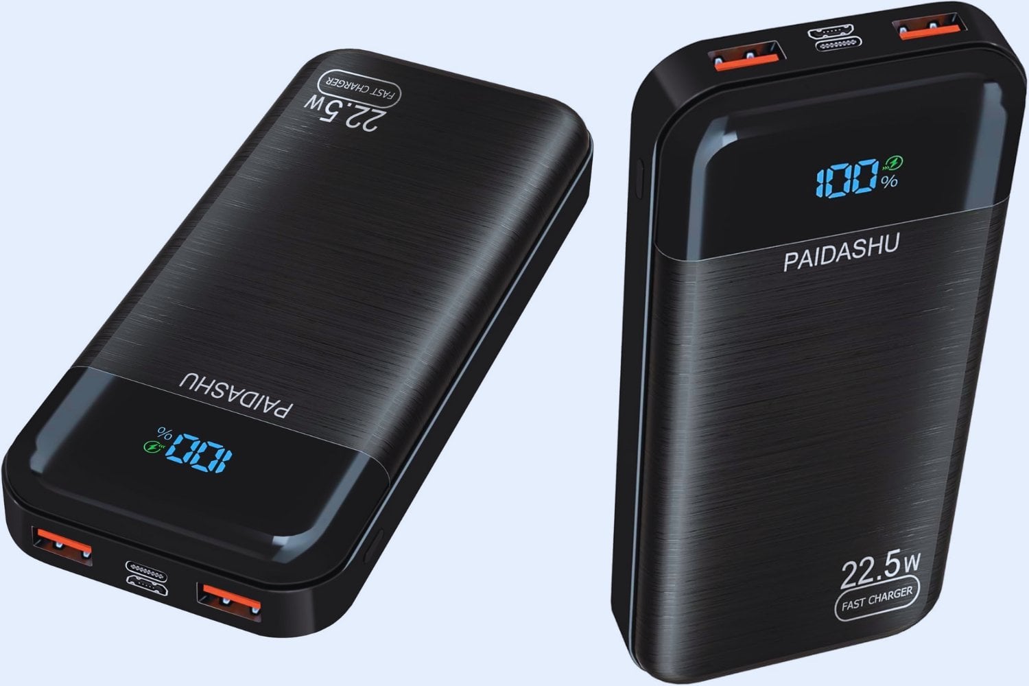 Batería Externa 27.000mAh, 22.5W Power Bank PD3.0 QC4.0 USB C PD Cargador Portátil Carga Rápida con Pantalla LCD y Outputs para Smartphones, Tablets y más