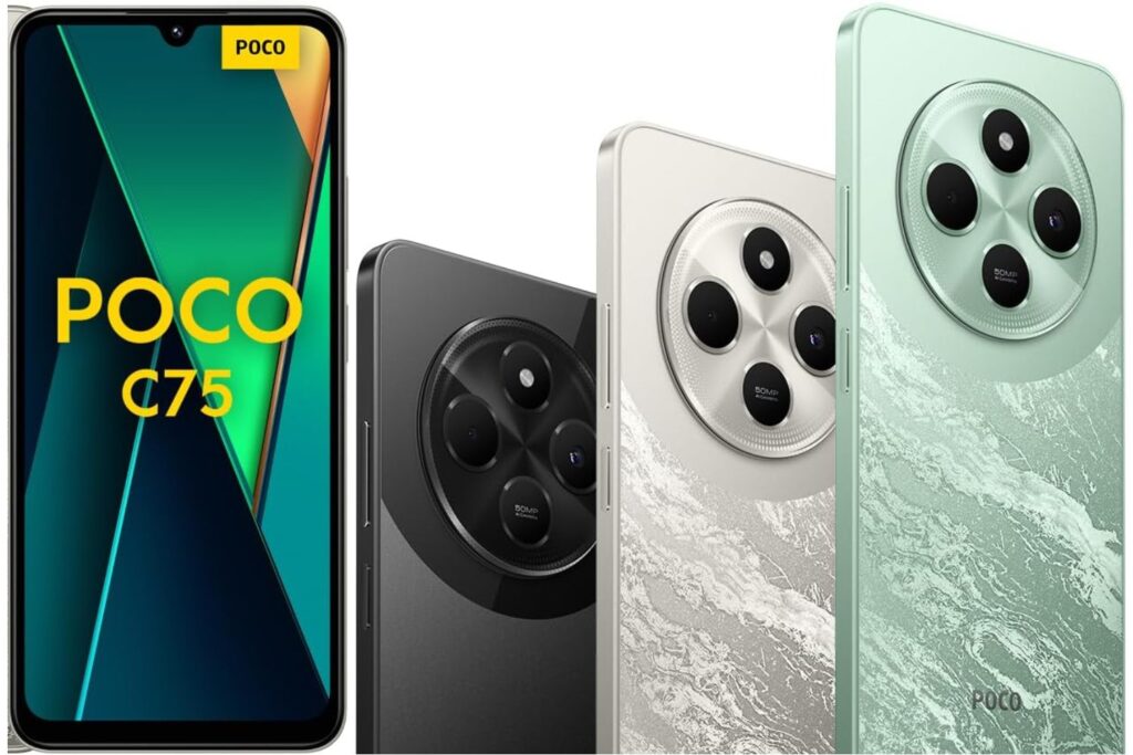 Xiaomi Poco C75 - Smartphone de 8+256GB, Pantalla inmersiva de 6.88” 120Hz, MediaTek Helio G81-Ultra, cámara Dual de 50MP IA, 5160 mAh, Carga rápida de 18W, NFC, Dorado (Versión ES)