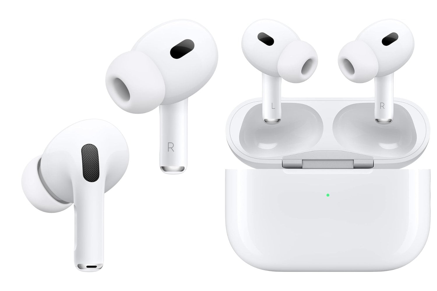 Apple AirPods Pro 2 Auriculares inalámbricos, Auriculares Bluetooth, cancelación Activa de Ruido, Audífono, Modo Sonido Ambiente, Audio Espacial Personalizado, Sonido de Alta fidelidad, Carga USB C
