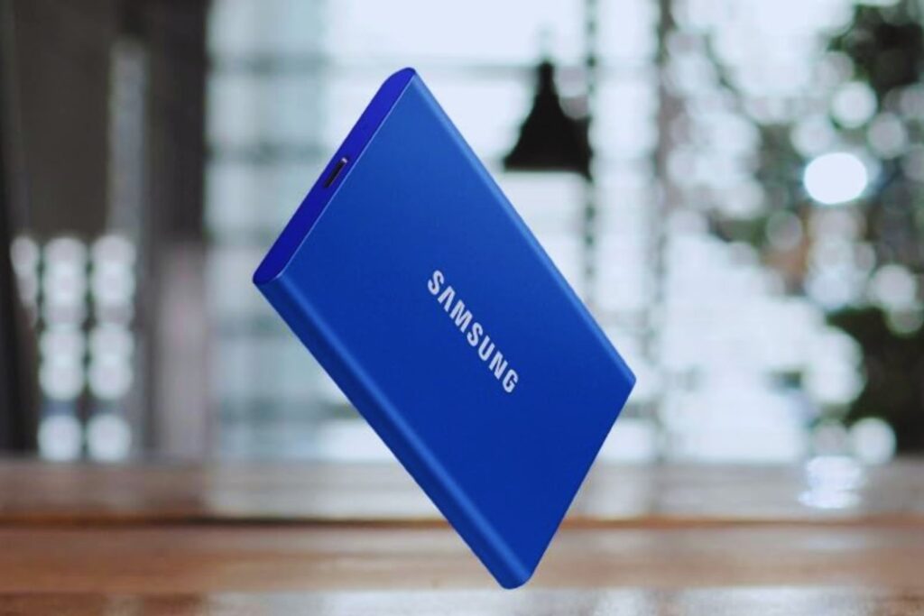 Samsung T7 Portable SSD - 1 TB - USB 3.2 Gen.2 External SSD Indigo Blue