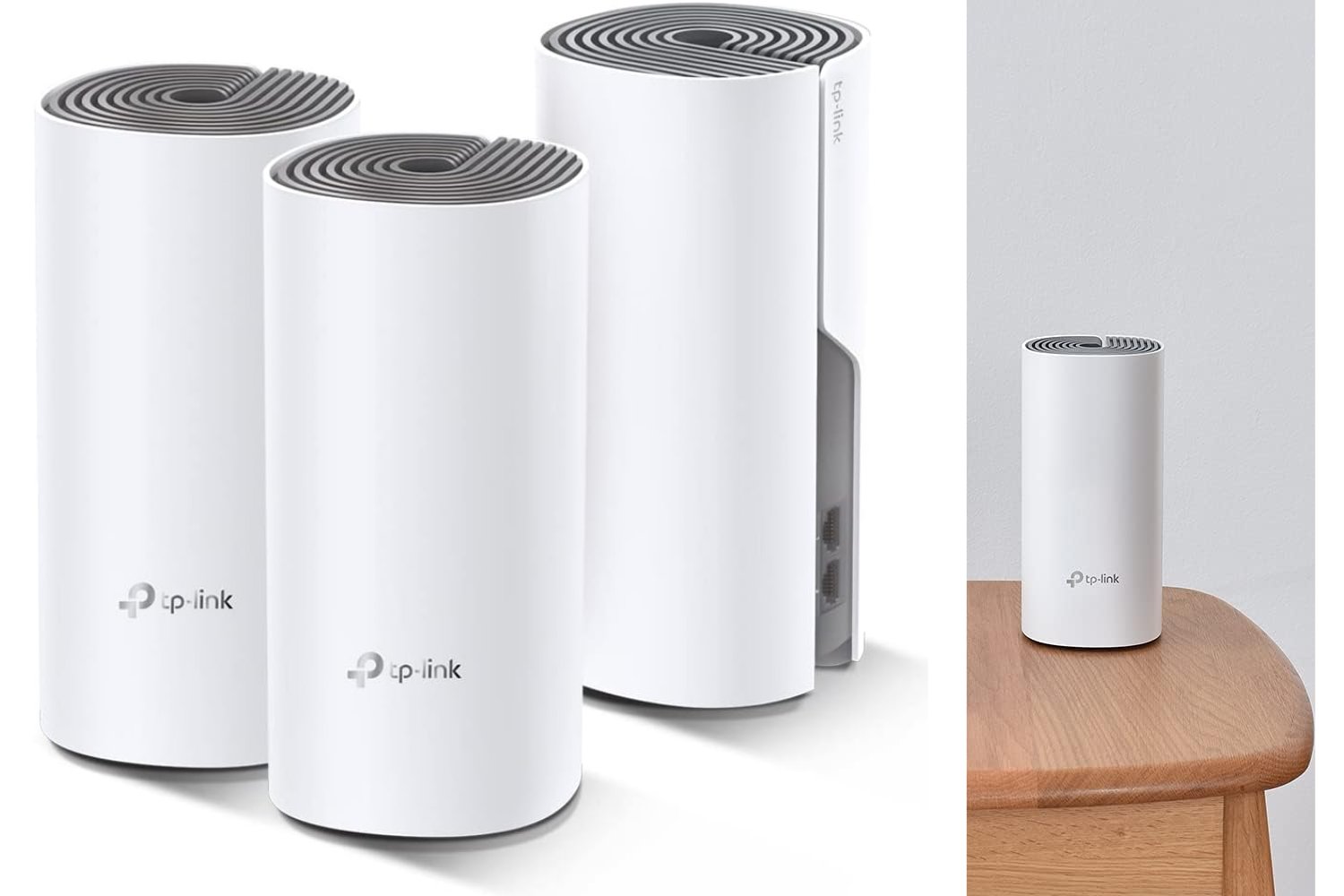 TP-Link Deco E4 (3-Pack) - AC1200 Repetidor de Wifi, Mesh WiFi Inteligente, Doble Banda hasta 350m², 2xPuertos 100/10 Mbps, MU-MIMO, hasta 100 Dispositivos, Adecuado para Xiaomi Mi Box