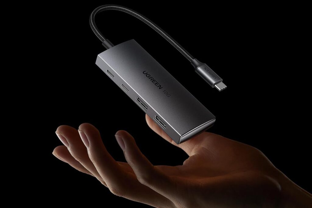 UGREEN 10Gbps Hub USB C 3.2 Gen 2 Adaptador Ladron Multipuertos Tipo C Compatible con MacBook Pro Air M2 M1, iPad, Galaxy S24 Ultra, iPhone 16 Plus MAX, Disco Duro Teclado Ratón