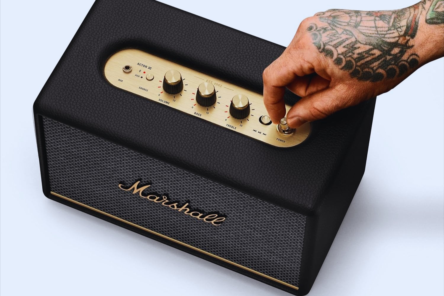 Marshall Acton III Altavoz Bluetooth inalámbrico, Negro