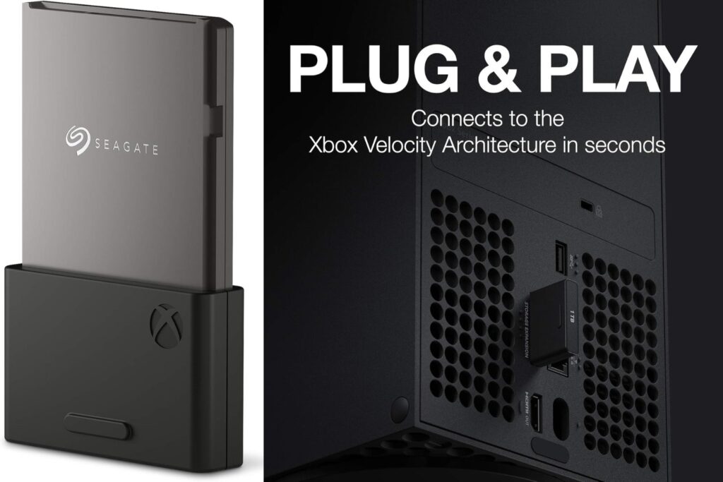Seagate Expansion Card para Xbox Series X|S 1TB, Plug and Play Unidad de Estado sólido NVMe, oficialmente autorizado, Rescue Services (STJR1000400)