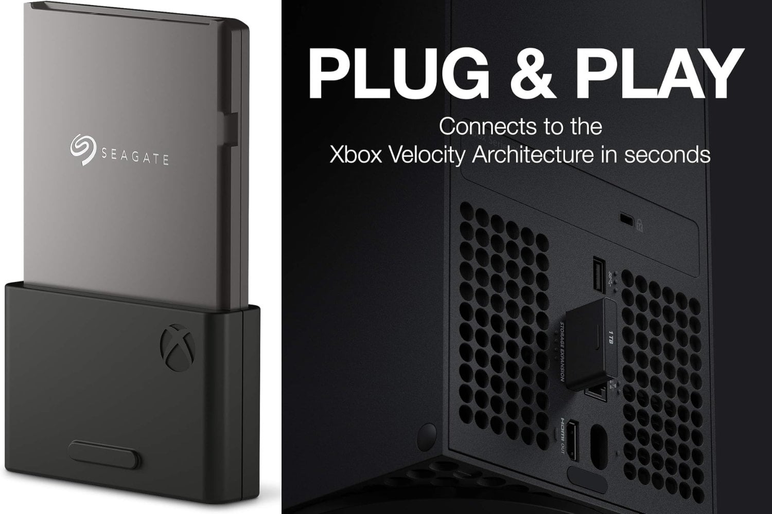 Seagate Expansion Card para Xbox Series X|S 1TB, Plug and Play Unidad de Estado sólido NVMe, oficialmente autorizado, Rescue Services (STJR1000400)