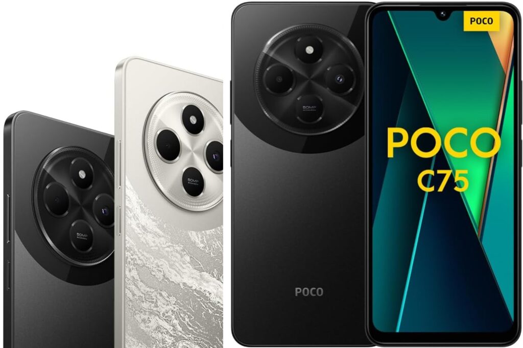 Xiaomi Poco C75 - Smartphone de 8+256GB, Pantalla inmersiva de 6.88” 120Hz, MediaTek Helio G81-Ultra, cámara Dual de 50MP IA, 5160 mAh, Carga rápida de 18W, NFC