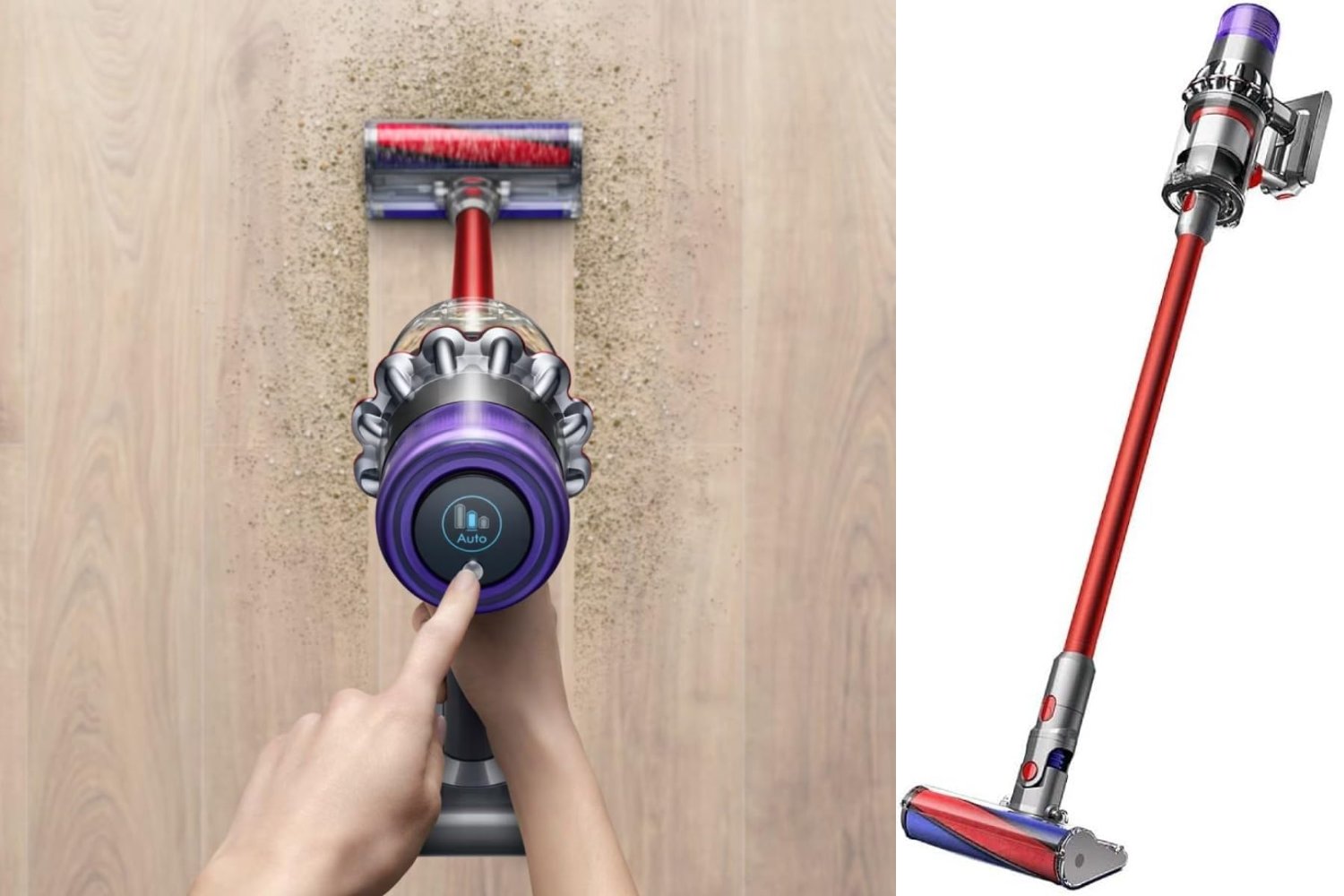 Dyson V11 Fluffy™ Aspiradora sin Cable – 185 AW, 60 min de autonomía, Cepillo con Suave Cabezal Giratorio, minicepillo motorizado, 3 Modos de Potencia, Pantalla LCD