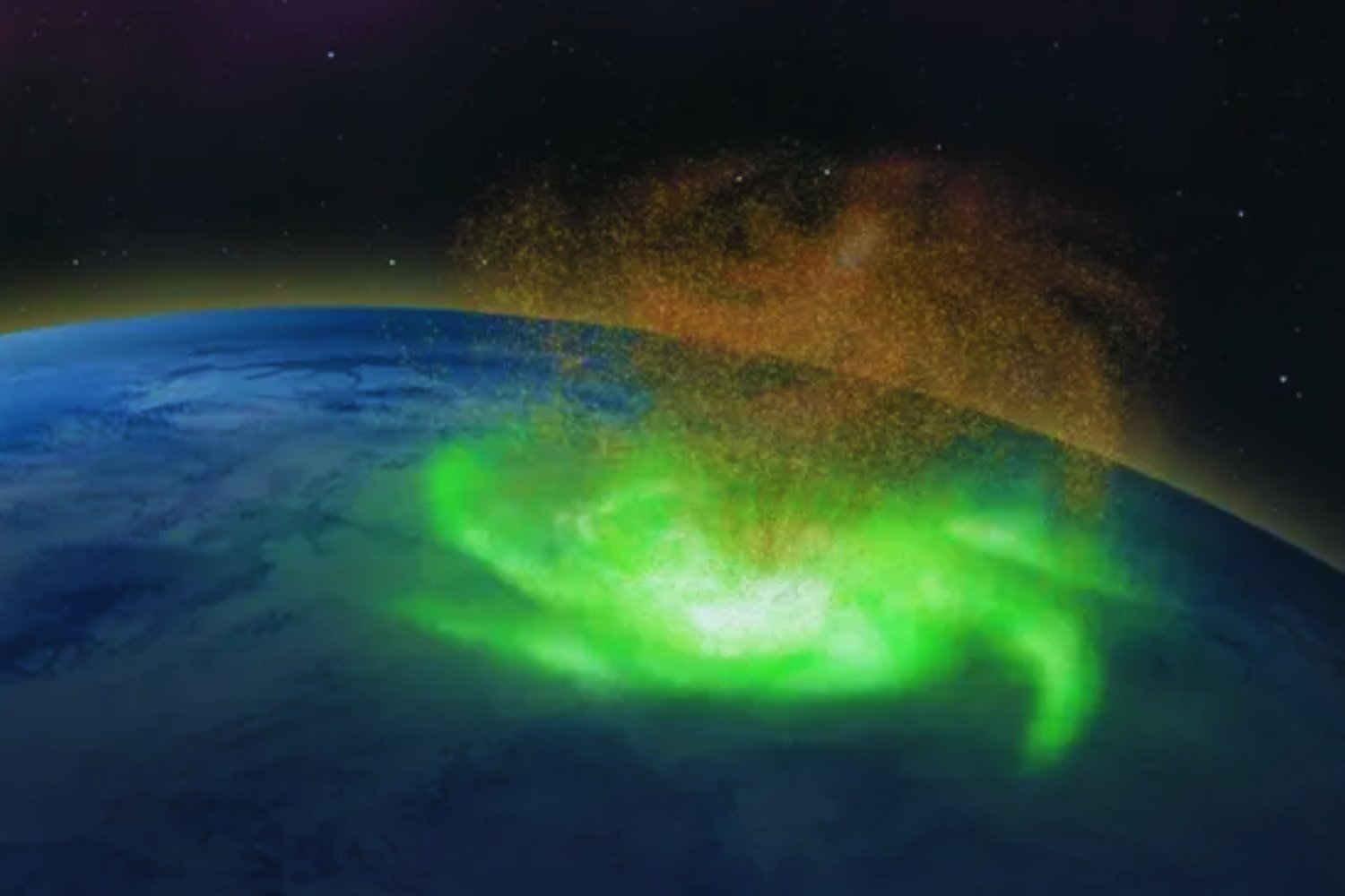 Un huracán espacial sobre el Polo Norte que desafió toda lógica científica