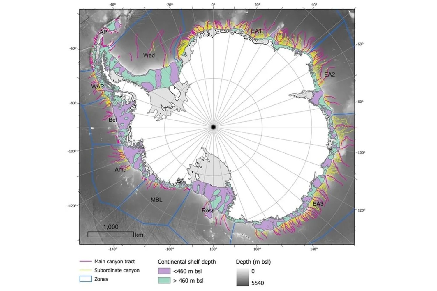 Una red oculta bajo la Antártida que podría reescribir la historia del océano