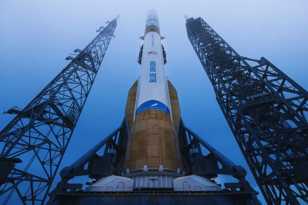 El gran salto de Blue Origin: el segundo vuelo del New Glenn se dirige a Marte