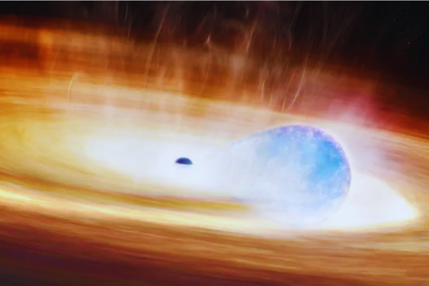 Una supernova imposible: la historia de la estrella que intentó devorar a un agujero negro y terminó destruyéndose