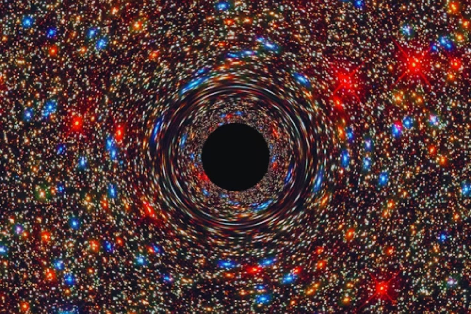 El misterio de la herradura cósmica: un agujero negro ultramasivo desafía los límites del universo