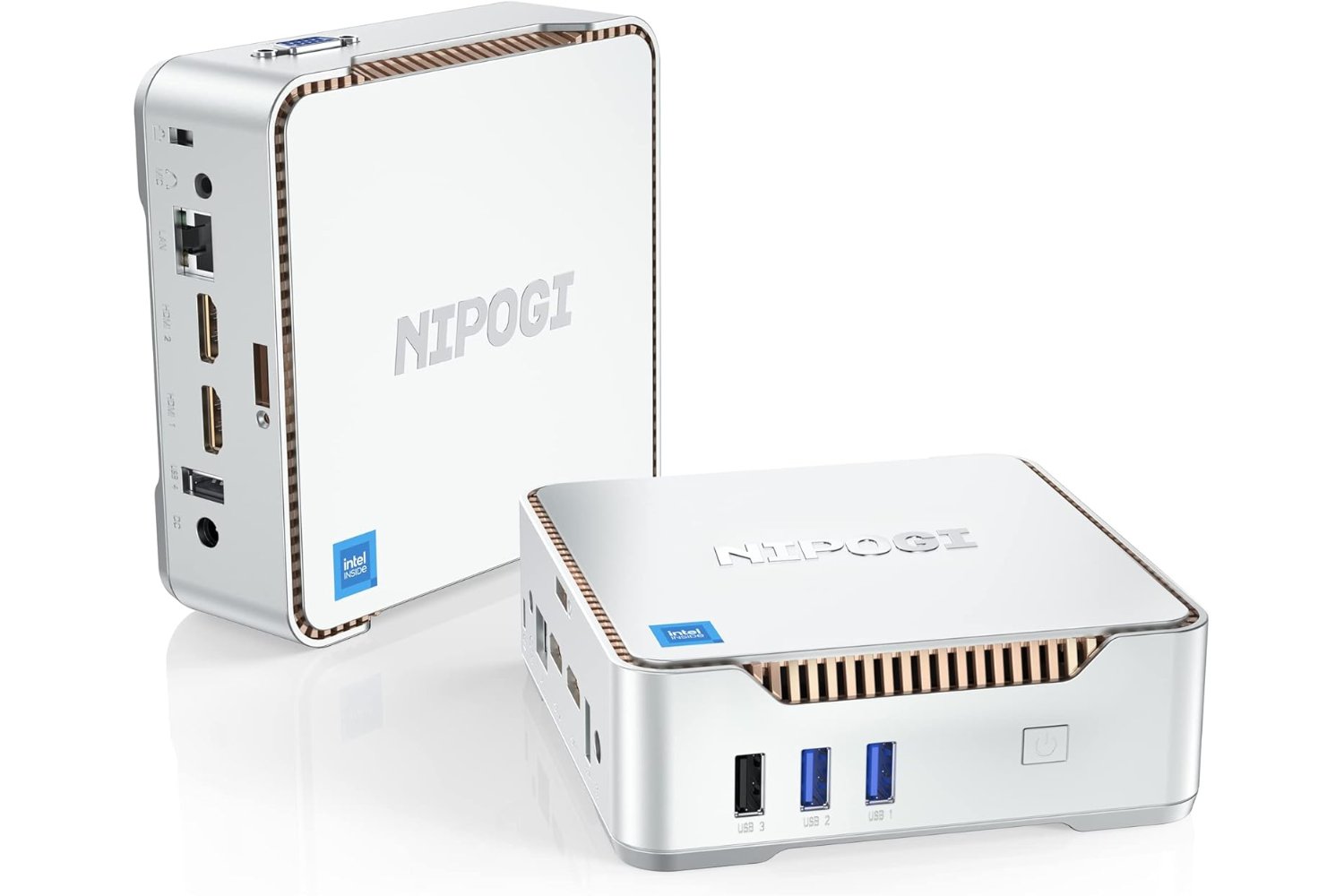 NiPoGi GK3PLUS Mini PC, Ιntel Alder Lake-Ν95 Mini Ordenador,8GB DDR4+256GB M.2 SSD, 4K@60Hz Triple Display con 2xHDMI+VGA/WiFi 5/BT4.2,Micro PC para Educación Escolar/Negocio