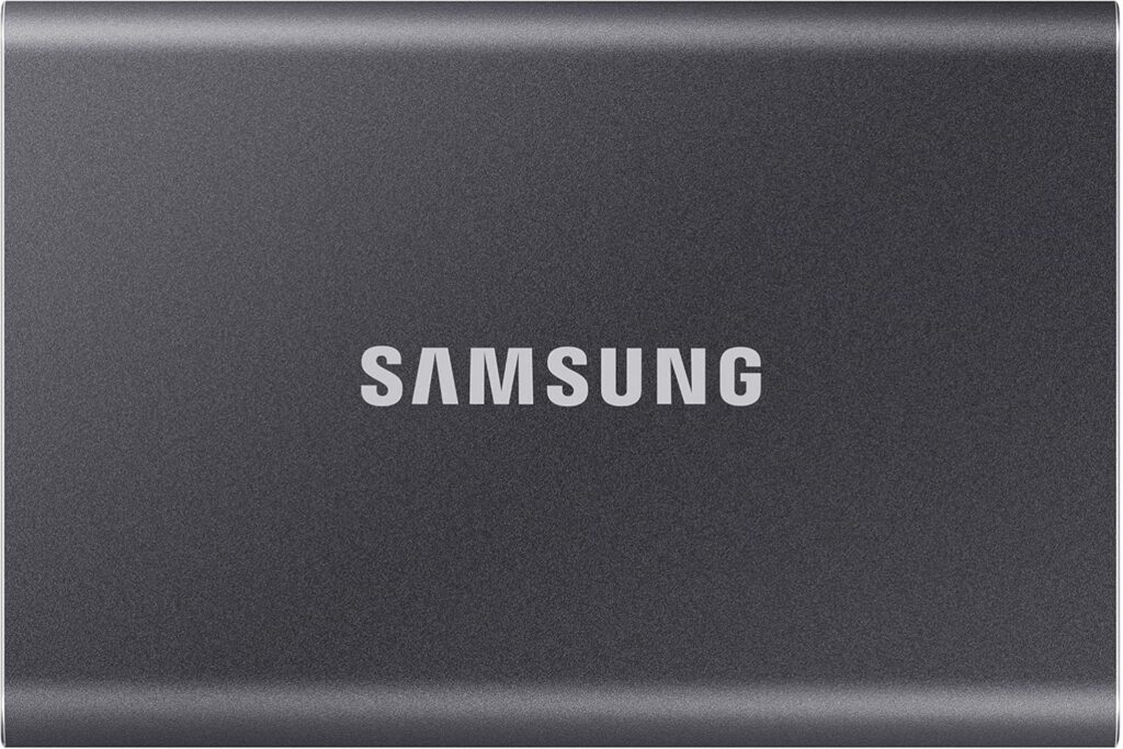 Samsung T7 Portable SSD - 2 TB - USB 3.2 Gen.2 External SSD Titanium Grey (MU-PC2T0T/WW)
