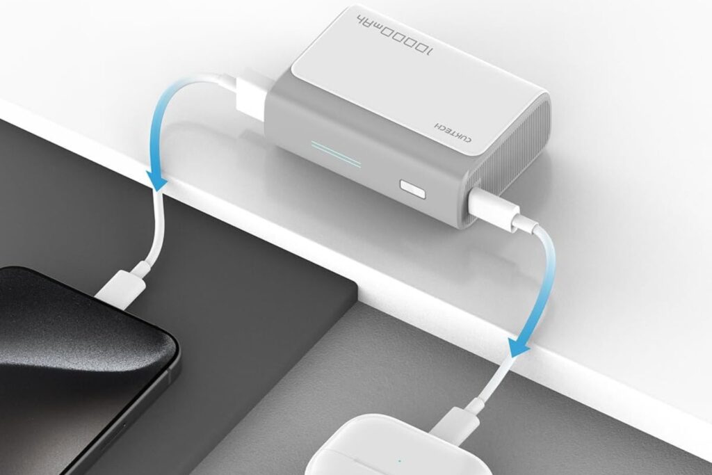 CUKTECH Mini Banco de energía de 30 W, Cargador portátil de 10,000 mAh con PPS PD3.0, Paquete de batería de Puertos de Carga Dual, Compatible con iPhone 15/14 Series, iPad Air/Pro, Samsung S24