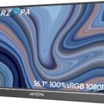 ARZOPA 16.1" Monitor Portatil, de 1920×1080 FHD IPS Pantalla Portátil Monitor con Una Sola Varilla, Soporte HDMI/Type-C/USB-C, de Protección Ocular, para Computadora Portátil/PC/Mac/PS3/4/5/Xbox
