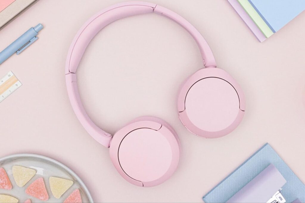 Auriculares de diadema inalámbricos Bluetooth Sony WH-CH520, sonido de , diseño ligero, 50 h de batería, carga rápida, ecualizador, llamadas nítidas, iOS y Android