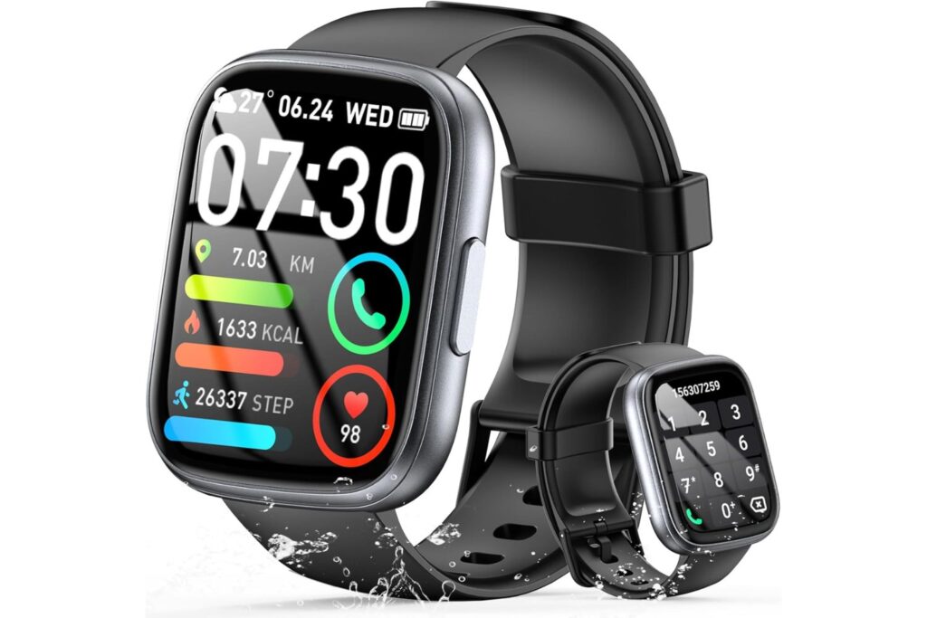 Reloj Inteligente Hombre Mujer, 1.95" Smartwatch con Llamadas Bluetooth y Notificación, 110+ Deportivos Smart Watch con Podómetro/Pulsómetro/Monitor de Sueño, IP68 Pulsera Actividad para Android iOS