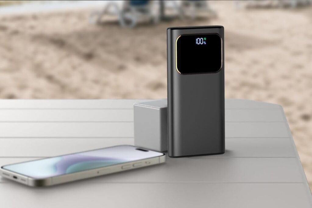 External Battery Fast Charging Power Bank, 2025 Bateria Externa Carga Rapida 10000mAh 22.5W Cargador Portatil con Entrada y Salida USB C, Patalla LED para iPhone Pro MAX Plus Mini, para Samsung