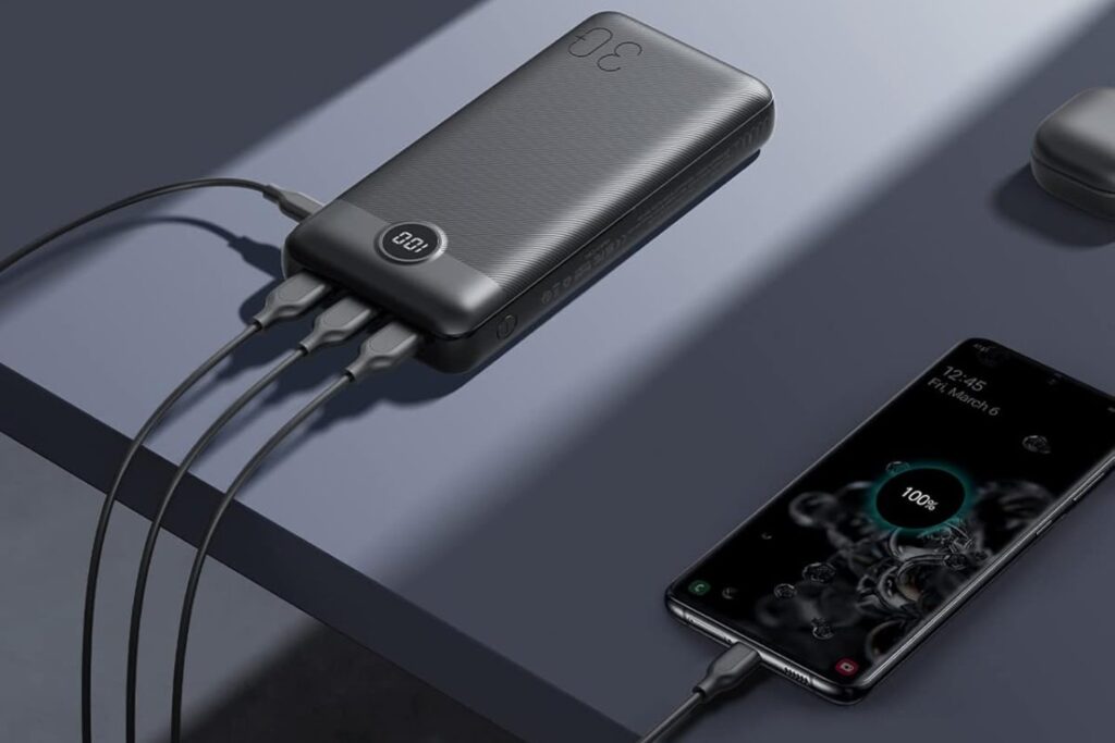 VEGER Power Bank,30000mAh Bateria Externa con Pantalla LED Bateria Portatil USB C Carga rapida PD 20W QC 3.0 con 2 Entradas y 4 Salidas Compatible con iPhone, Samsung, Huawei, Tableta y más.