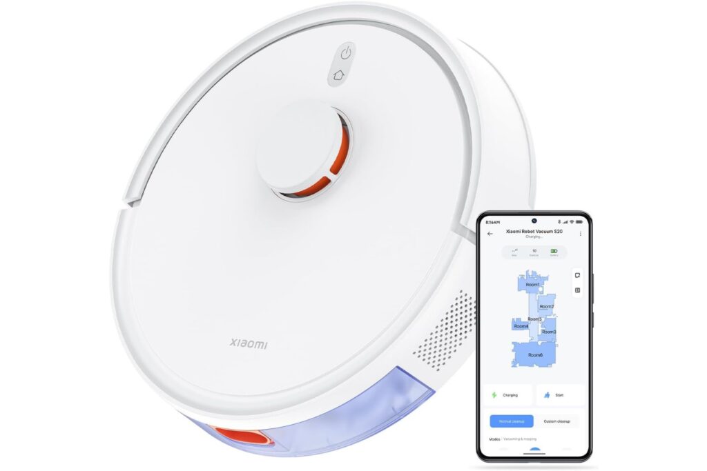 Xiaomi Robot Vacuum S20 - Robot Aspirador y fregasuelos con Sistema Inteligente de navegación láser (LDS), succión de 5000 Pa, rutas de Limpieza en Zigzag, Blanco (Versión ES)