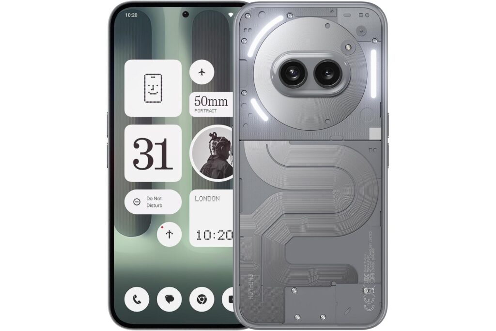 Nothing Phone (2a) Plus 12+256GB - Smartphone con Cámara Frontal de 50 MP, Carga rápida a 50 W y Nothing OS 2.6 - Gris