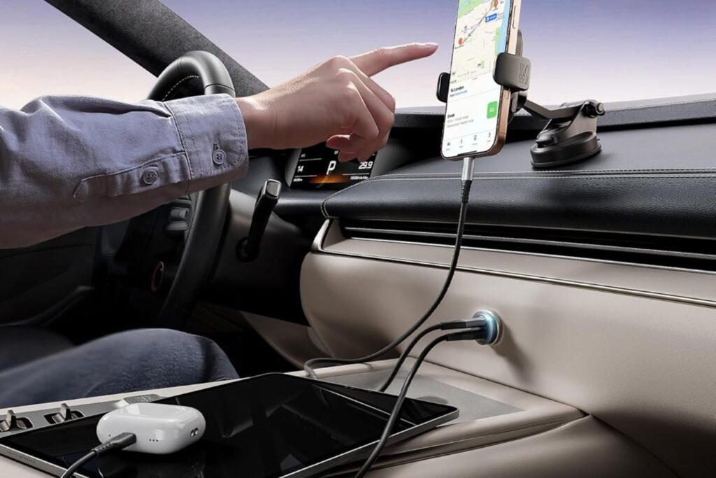 INIU Cargador Coche Carga Rápida 60W Accesorios Coche Interior para iPhone 16 15 Pro MAX Samsung S25 Xiaomi, Cargador Mechero Movil USB C 12V Gadgets Car para Camper Furgoneta Camion Fiat Peugeot BMW