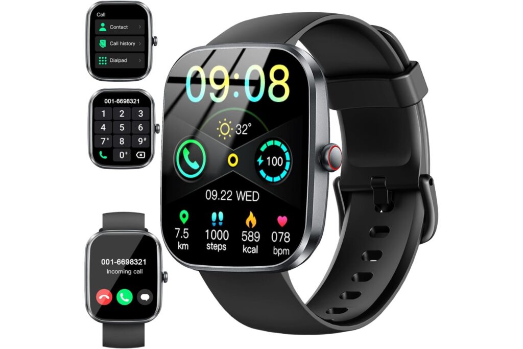 Reloj Inteligente Hombre Mujer, 1.91" Smartwatch con Llamadas Bluetooth, Pulsómetro, Monitor de Sueño, Podómetro, 110+ Modos Deportivos Smart Watch, Pulsera Actividad Impermeable IP68 para Android iOS