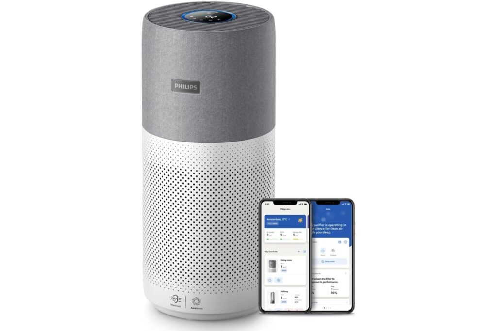 Philips Serie 4000i Purificador de Aire - Control por Aplicación, Elimina Gérmenes, Polvo y Alérgenos en Estancias 158m², 4 Velocidades, Modo Sueño