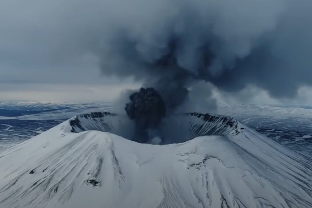Volcan Krasheninnikov Erupcion