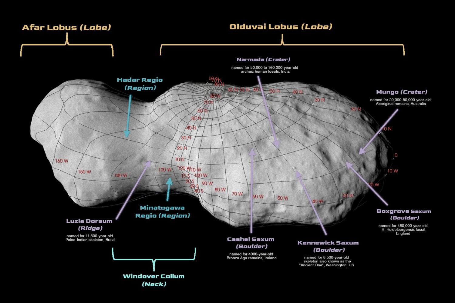 Un asteroide con nombre humano: la misión Lucy de la NASA revela un mapa que conecta el cosmos con nuestros orígenes