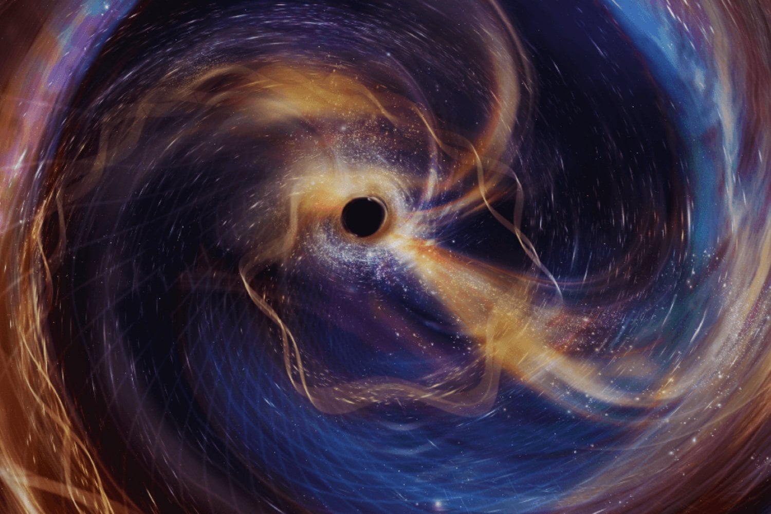 Colosales colisiones cósmicas envían ondas de choque a través del universo que generan sutiles distorsiones del espacio-tiempo