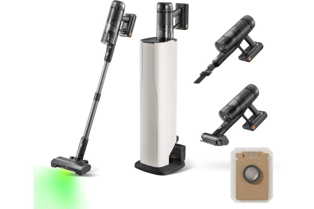 roborock H60 Hub Ultra aspiradora sin Cable con Base de Vaciado automático, 210 AW de succión, 90 min autonomía, Cepillo Anti-enredos, detección LED 140°, Accesorios multisuperficie