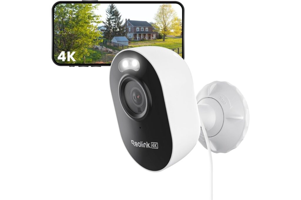 Reolink 4K 8MP Cámara de Vigilancia Exterior, Wi-Fi 6 de Doble Banda 2,4/5 GHz, Detección de Persona/Vehículo/Animal, Foco de Visión Nocturna en Color, Grabación Local 24/7, Audio de 2 Vías, Lumus Pro