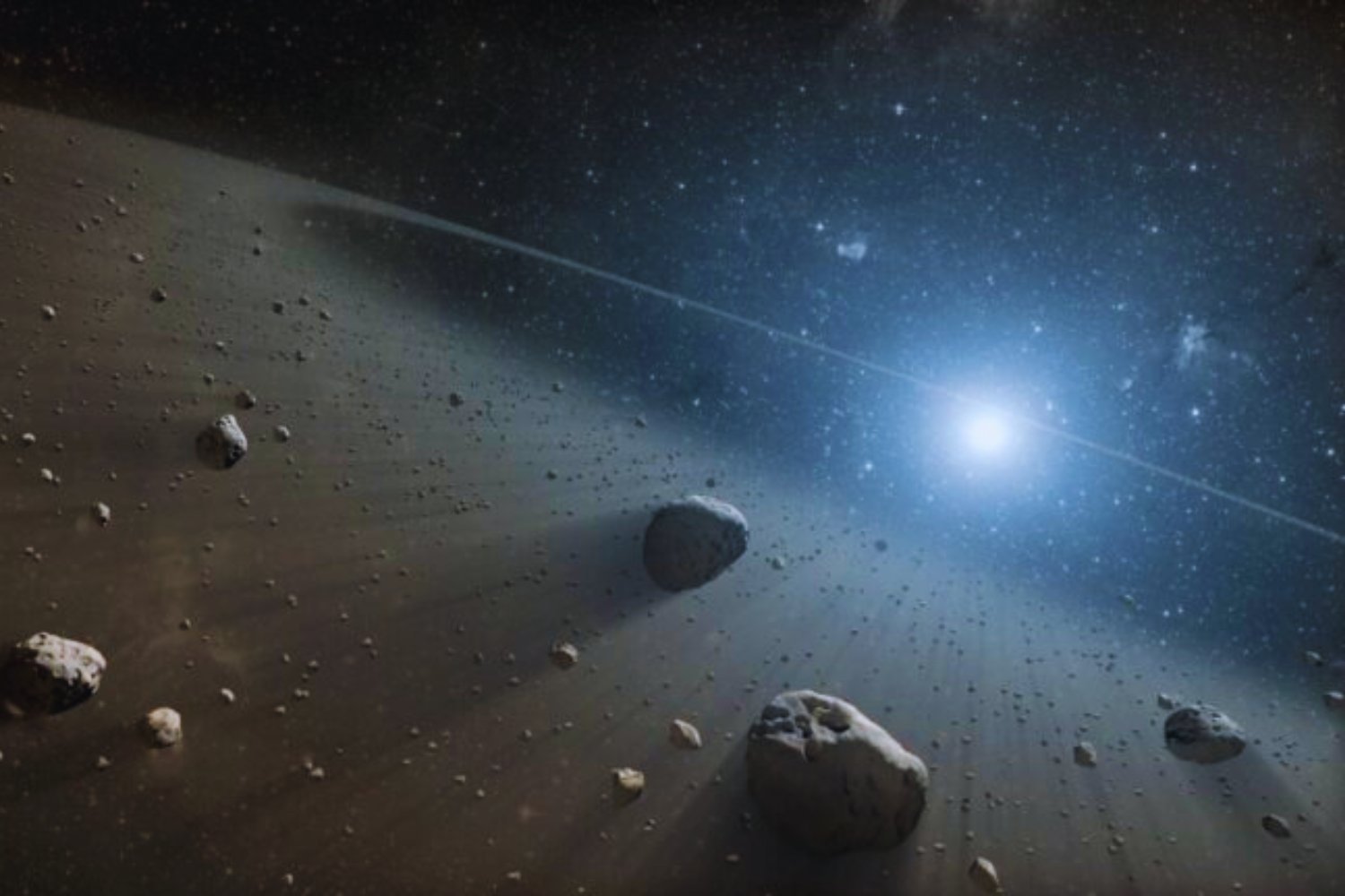 Hubble sorprende al captar a una enana blanca devorando un fragmento helado con agua y nitrógeno