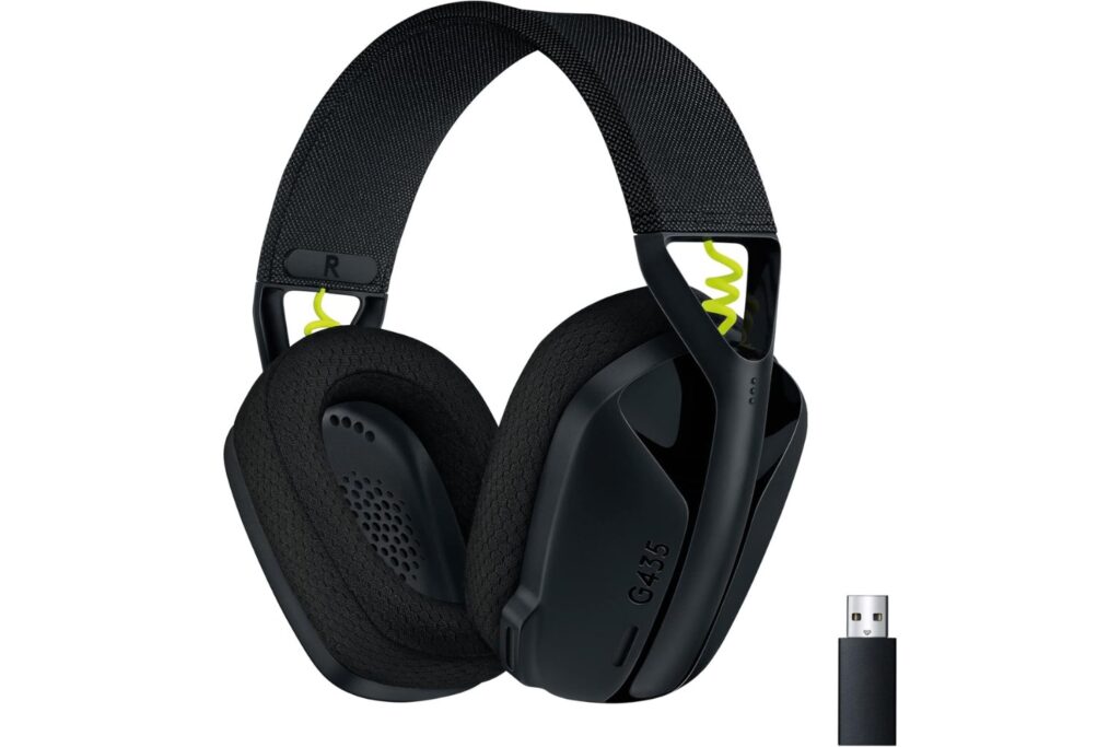 Logitech G G435 Auriculares Inalámbricos LIGHTSPEED para Gaming, Ligeros, micrófono integrado, Batería de 18 horas, Compatibles con Dolby Atmos, Bluetooth, PC, PS4, PS5, Móvil, Nintendo Switch