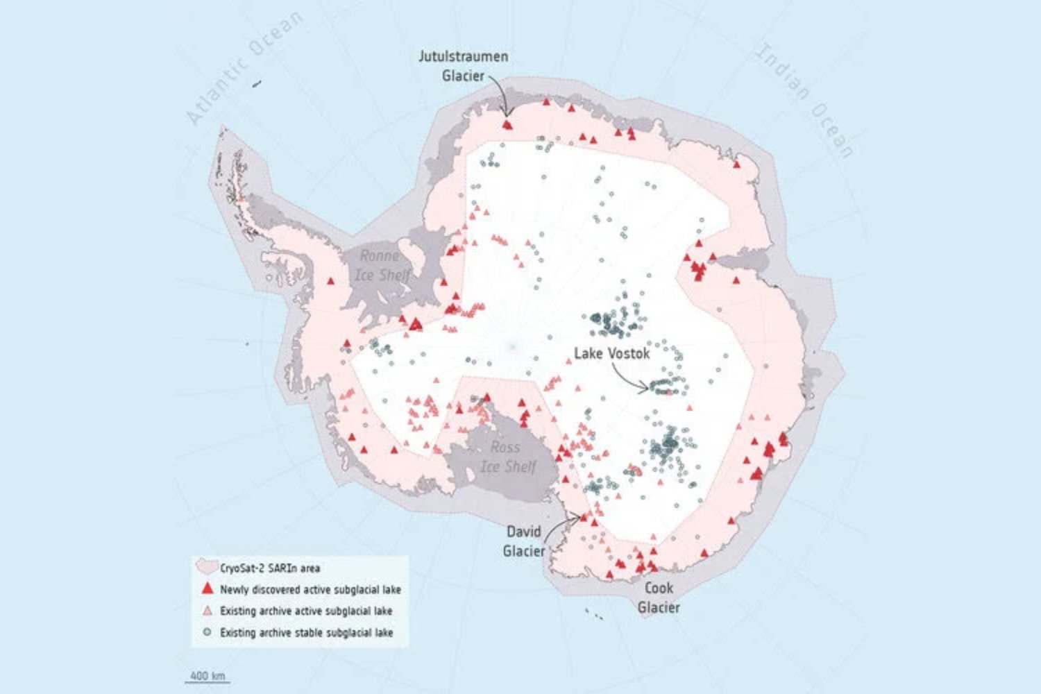 Descubren 85 lagos ocultos bajo kilómetros de hielo en la Antártida: lo que revelan sobre el futuro del nivel del mar
