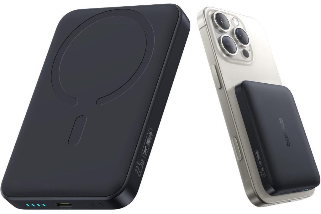 Baseus Enerfill MagSafe Power Bank 10000mAh 22.5W Magnetic Power Bank USB C Wireless Externo Baterías Móviles Wireless Mini Powerbank Compatible con iPhone 16/15/14/13/12/Pro/Pro MAX Series, Negro