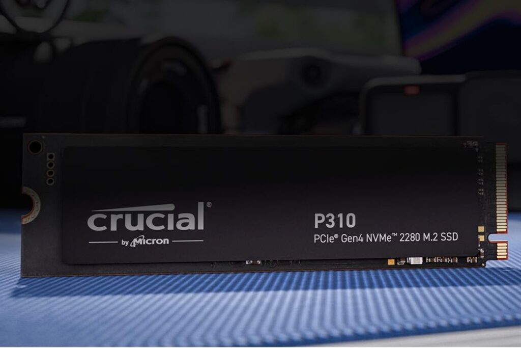 Crucial P310 SSD 1TB PCIe Gen4 NVMe M.2 2280 SSD Interno Gaming, Disco Duro SSD, hasta 7.100 MB/s, Compatible con Ordenador Portátil y de Sobremesa - CT1000P310SSD801