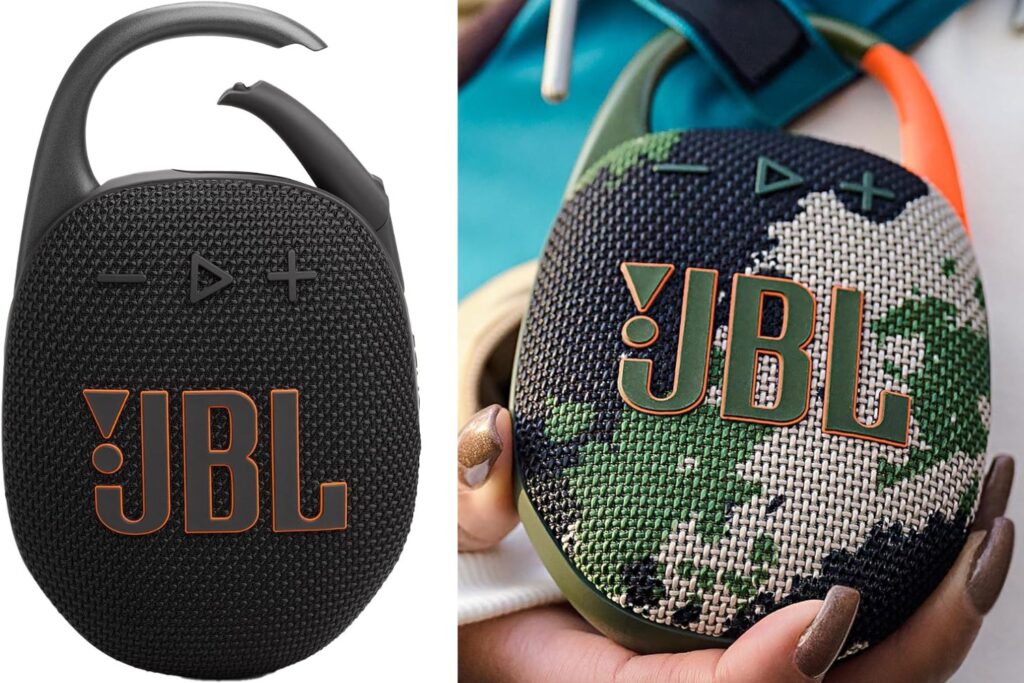 JBL Clip 5, Altavoz inalámbrico portátil con Bluetooth, resistente al agua y al polvo IP67, hasta 12h de reproducción y más con Playtime Boost activado, negro