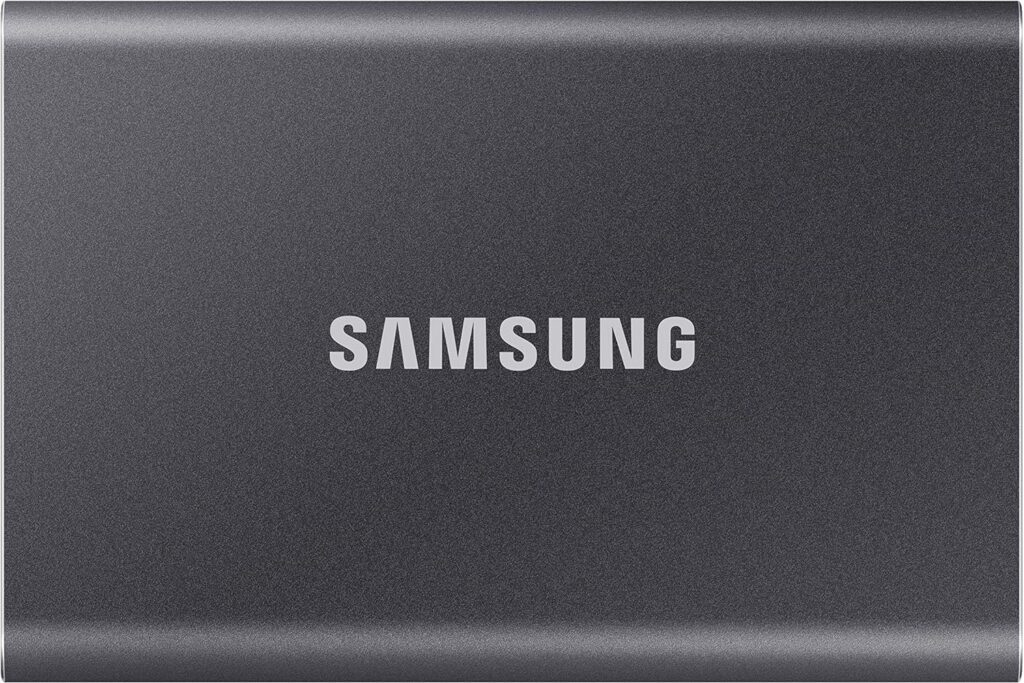 Samsung T7 Portable SSD - 2 TB - USB 3.2 Gen.2 External SSD Titanium Grey (MU-PC2T0T/WW)