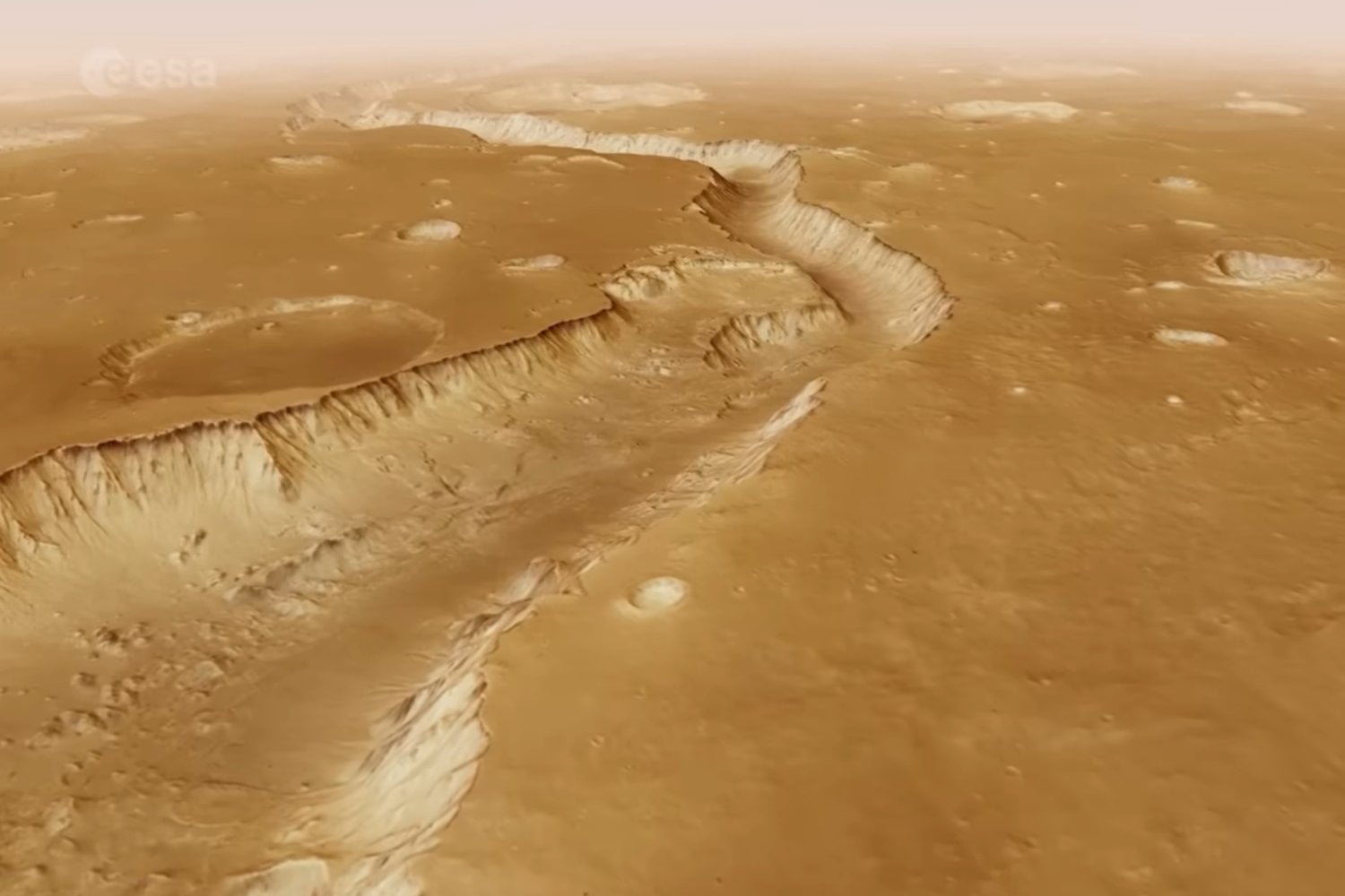 Revelan imágenes inéditas en 3D que exponen huellas de antiguos océanos marcianos. La ESA reconstruye cómo el agua cambió Marte para siempre