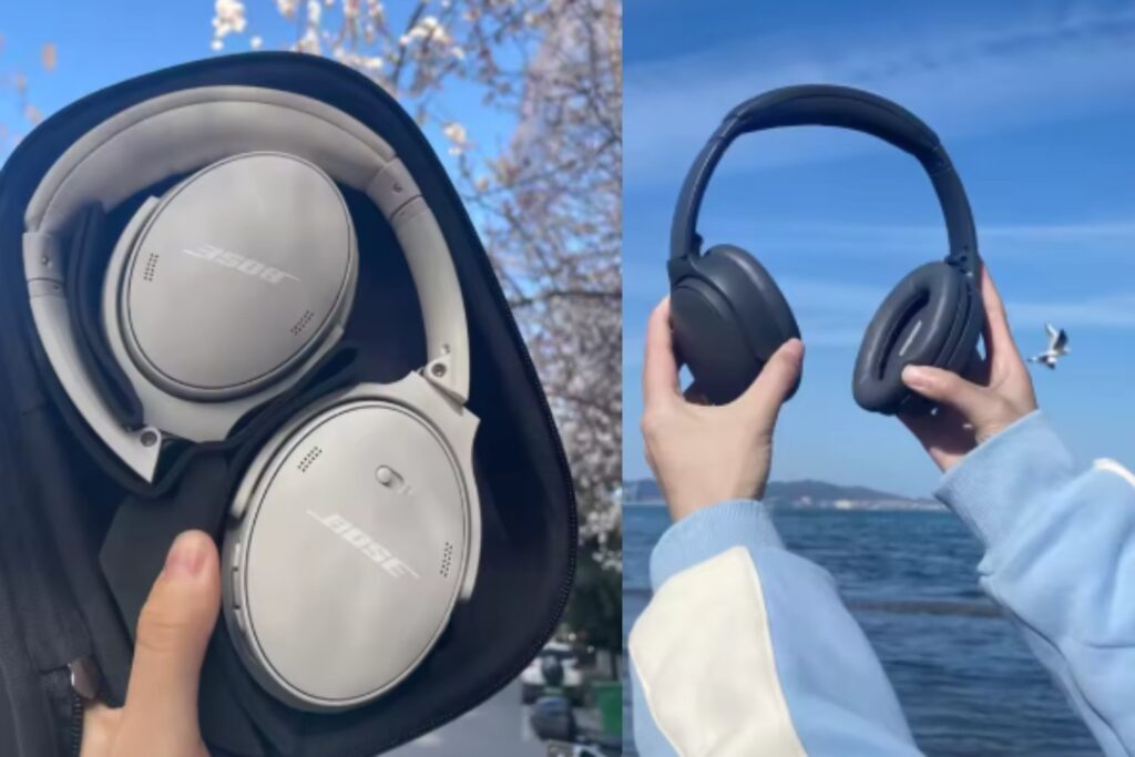 Bose-auriculares silenciosos con Bluetooth 5,1, dispositivo con cancelación de ruido, modos de ambiente QC45, batería de hasta 24 horas de duración, captación de voz