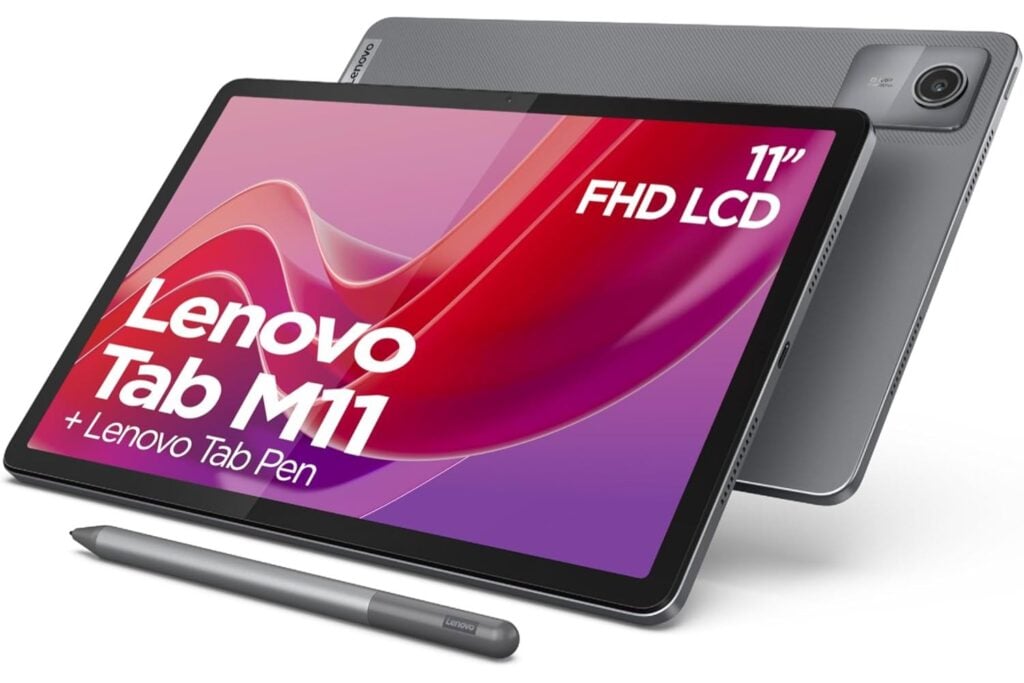 Lenovo Tablet Tab M11, Pantalla táctil de 11 Pulgadas, MediaTek G88, 4 GB de RAM, 128 GB eMMC 5.1, Android 13, Gris, Incluye Pen
