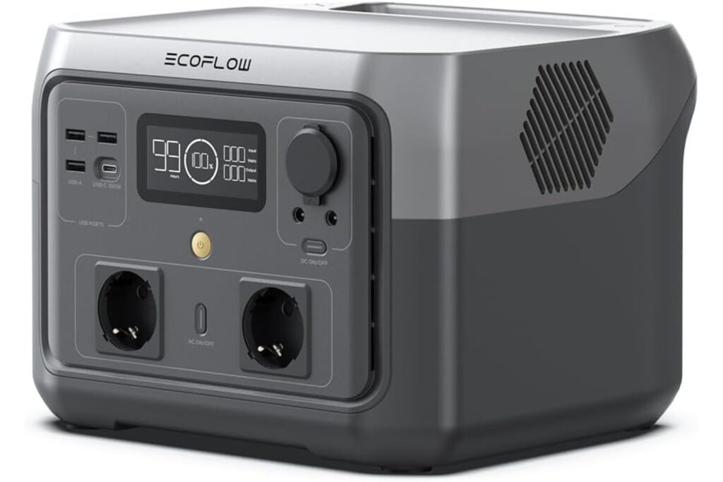 Estación de energía portátil EF ECOFLOW RIVER 2 MAX, batería LiFeP04 de 512 Wh, carga rápida en 1 hora, hasta 1000 W de potencia, generador solar para acampadas al aire libre/caravanas