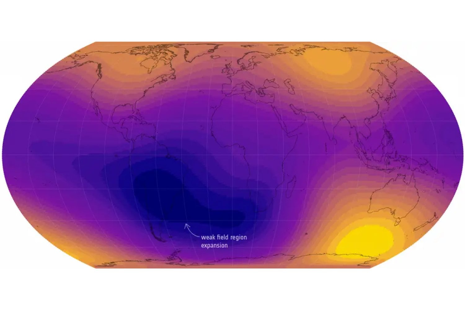 La “herida” del campo magnético terrestre se agranda. La anomalía sobre el Atlántico Sur podría alterar satélites y comunicaciones globales
