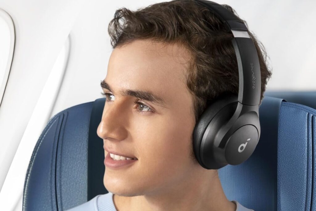 Soundcore Q20i Cascos Inalámbricos Bluetooth con Cancelación de Ruido Activa Híbrida by Anker, Reproducción ANC 40 Horas, Hi-Res Audio, Personalización vía App, Modo Transparencia, Graves Profundos