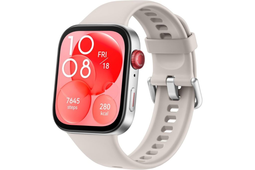HUAWEI Watch FIT 3, Pantalla AMOLED de 1.82 Pulgadas, Diseño Ultrafino, Llamadas por Bluetooth, hasta 10 días de batería, Compatible con Android & iOS, Blanco